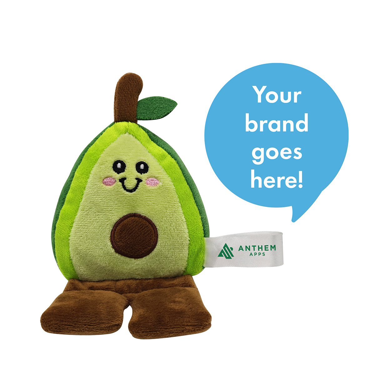 Phone Pals™ Weighted Plush Phone Holder - Avocado 13