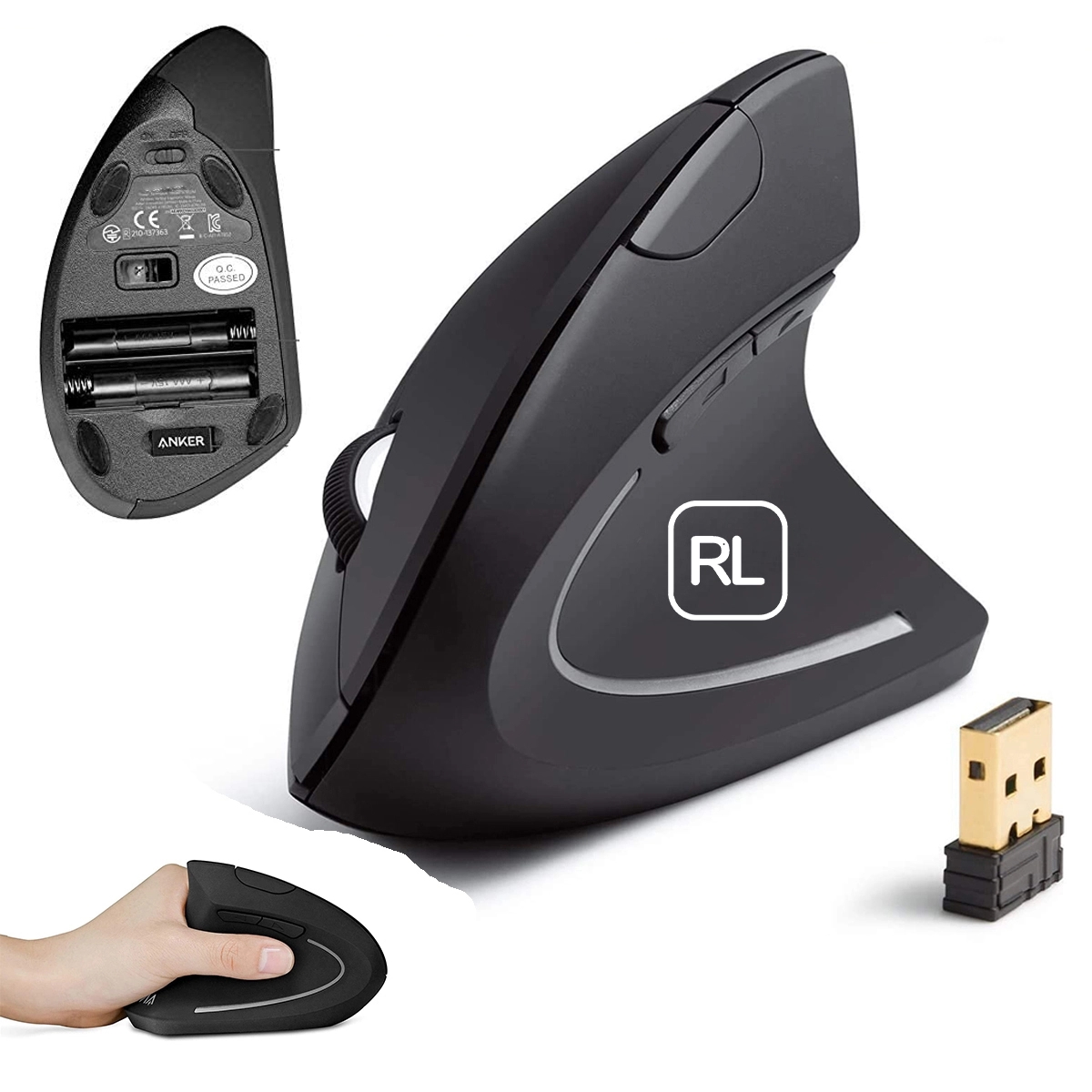 2.4G Wireless Vertical Ergonomic Optical Mouse 2
