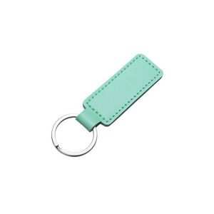 Sleek Rectangle PU Leather Simple Keychain 34