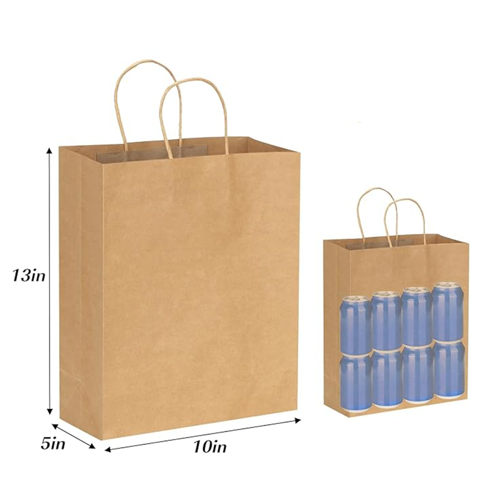 Large Brown Kraft Paper Bags With Handle 3
