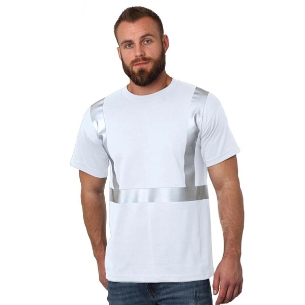 Hi-Vis 50/50 Crew Solid Striping Tee 9