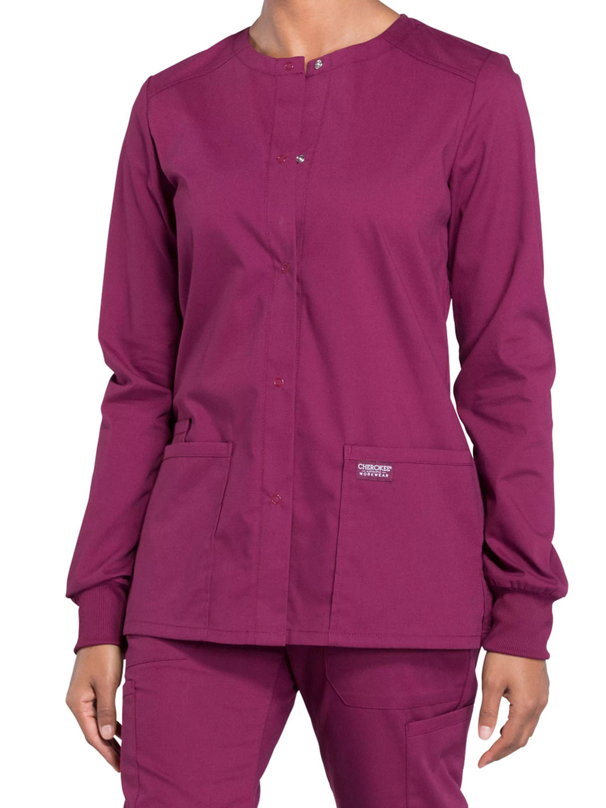 Cherokee - Workwear Professionals - Women's Snap Front Jacket 33