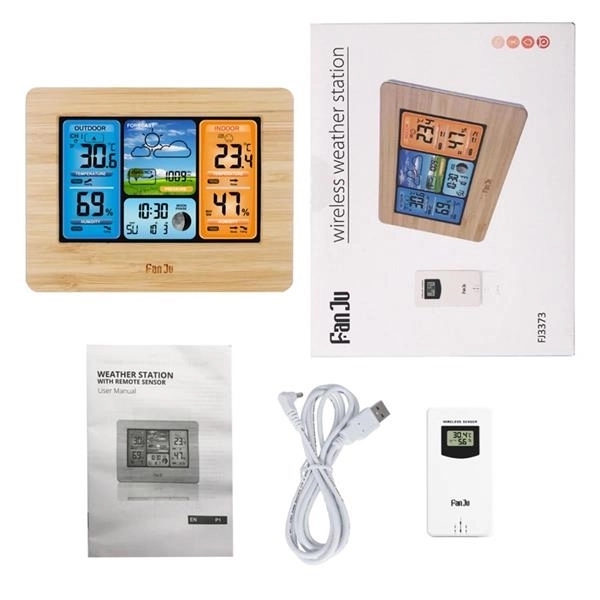 Wireless Weather Station Clock With Outdoor Sensor 4