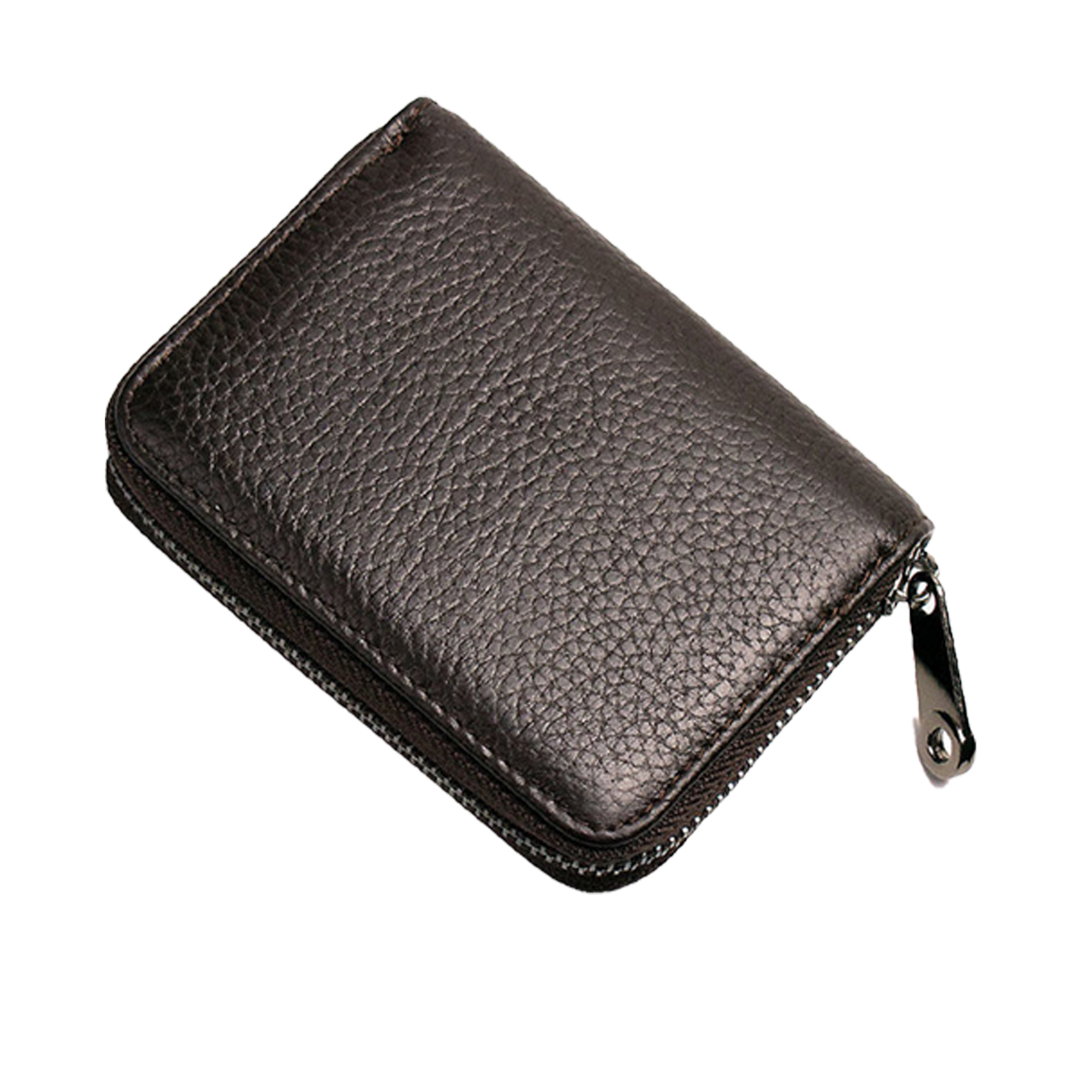 PU Leather Portable Cardholder With Zipper 3