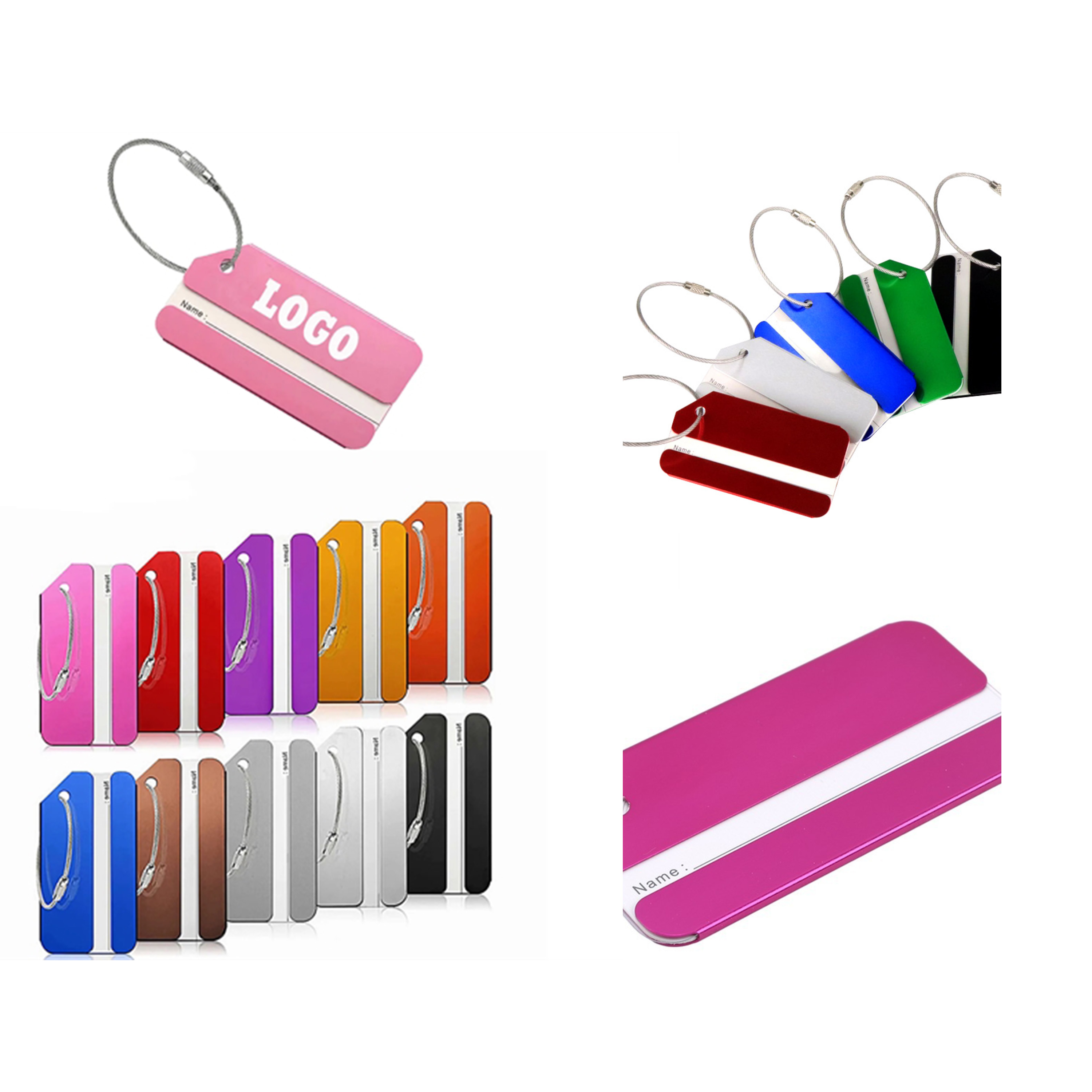Lightweight Aluminum Travel Luggage Tag 2