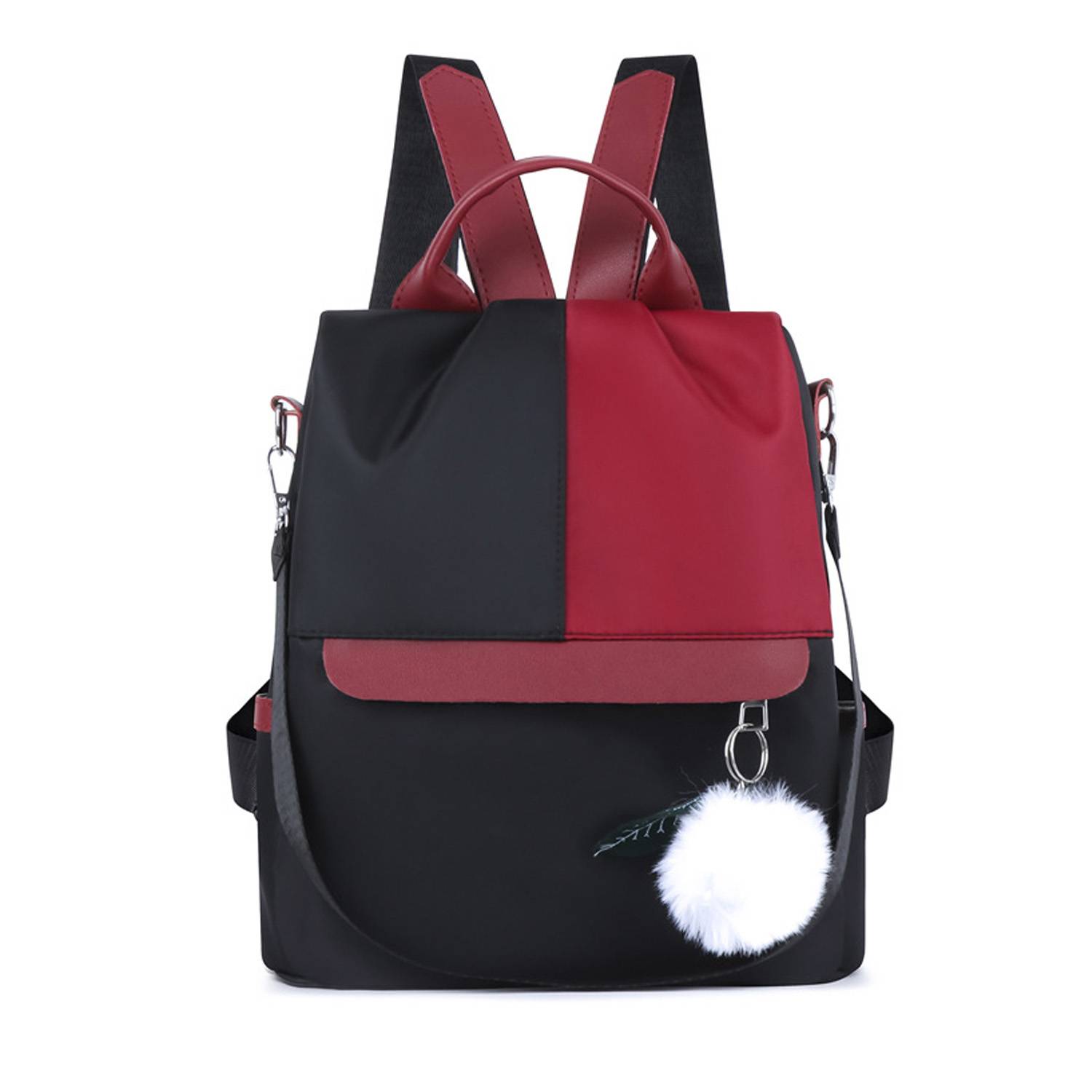 Oxford Patchwork Satchel Backpack 5