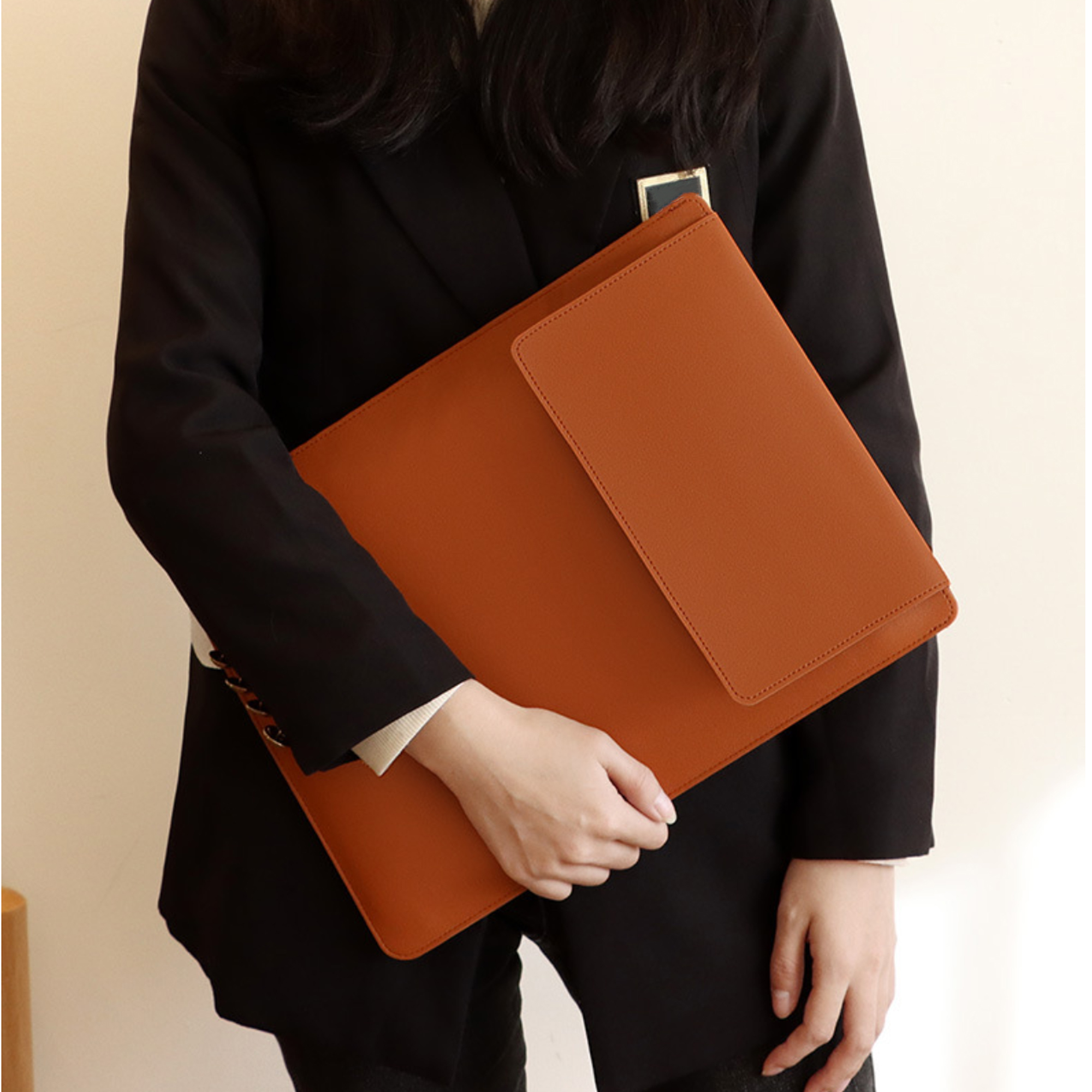 PU Leather Laptop Sleeve Case With Stand Function 2