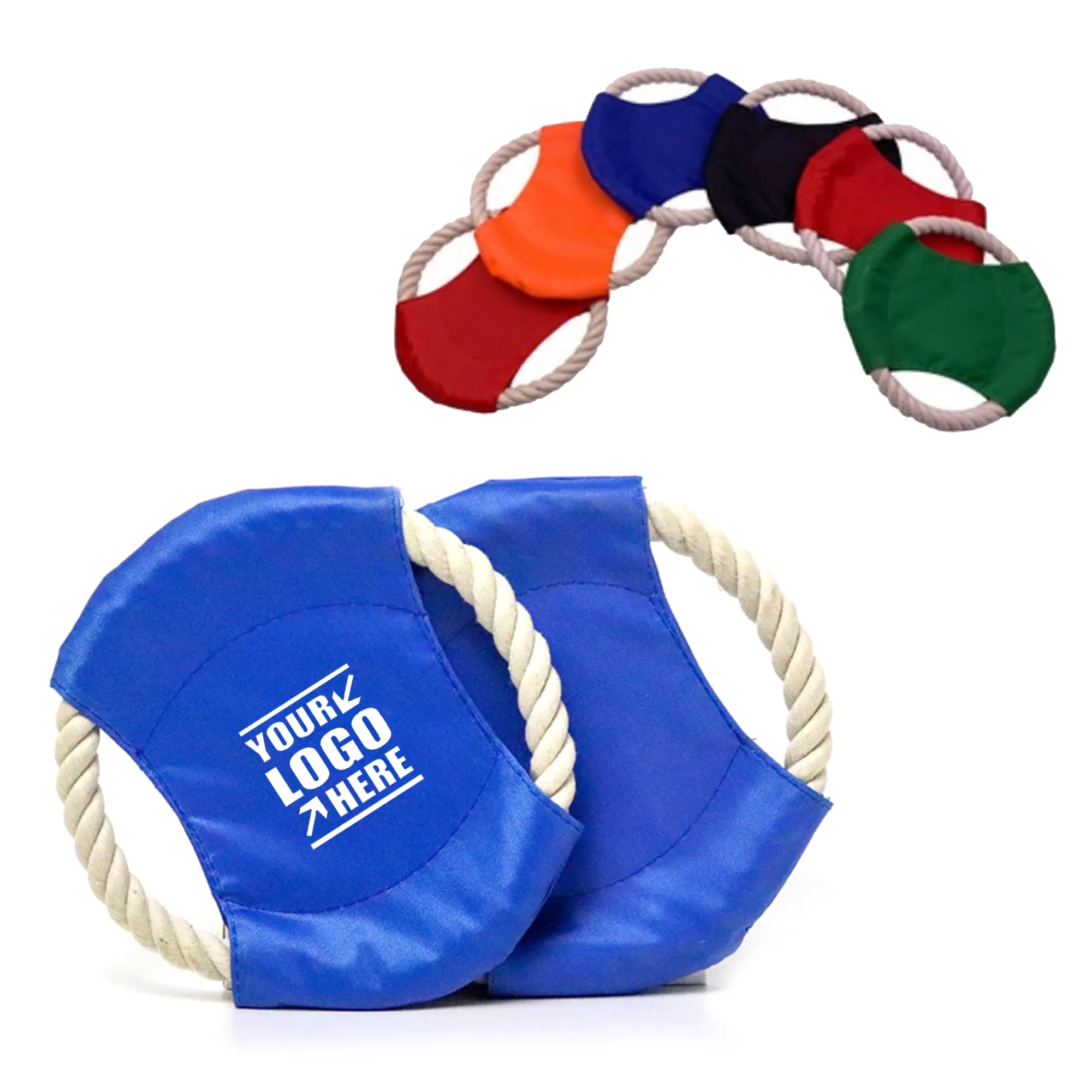 MOQ50Pcs Ring Cotton Rope Flying Disk For Dog Toys 2