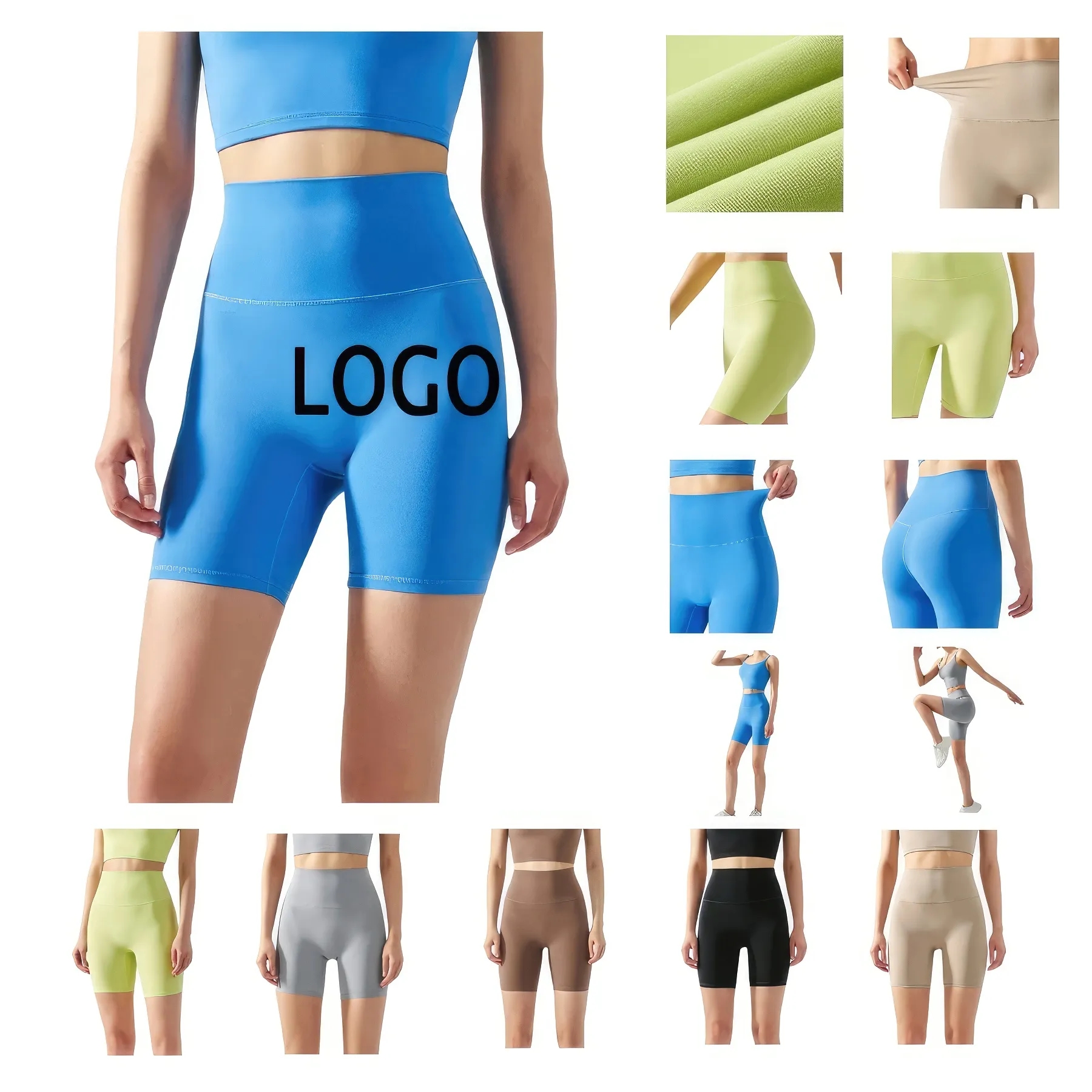 High-Waist Yoga Fitness Shorts Workout Sport Stretchy Pants 2