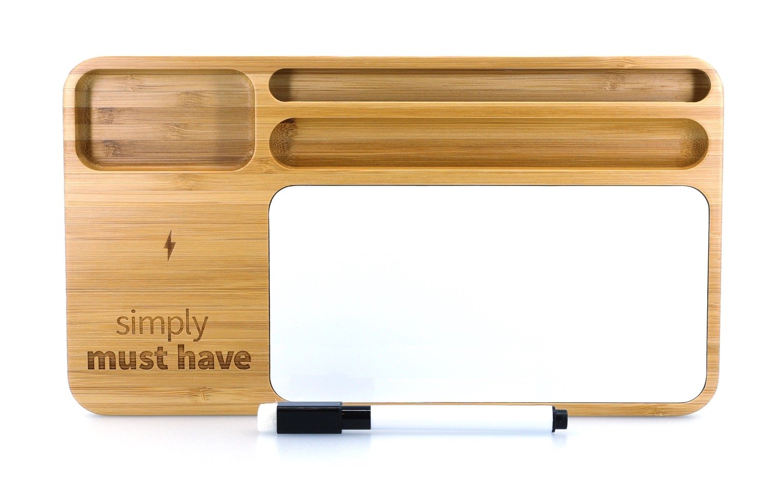 Bamboo 10W Wireless Charging Base with Dry Erase Board 62