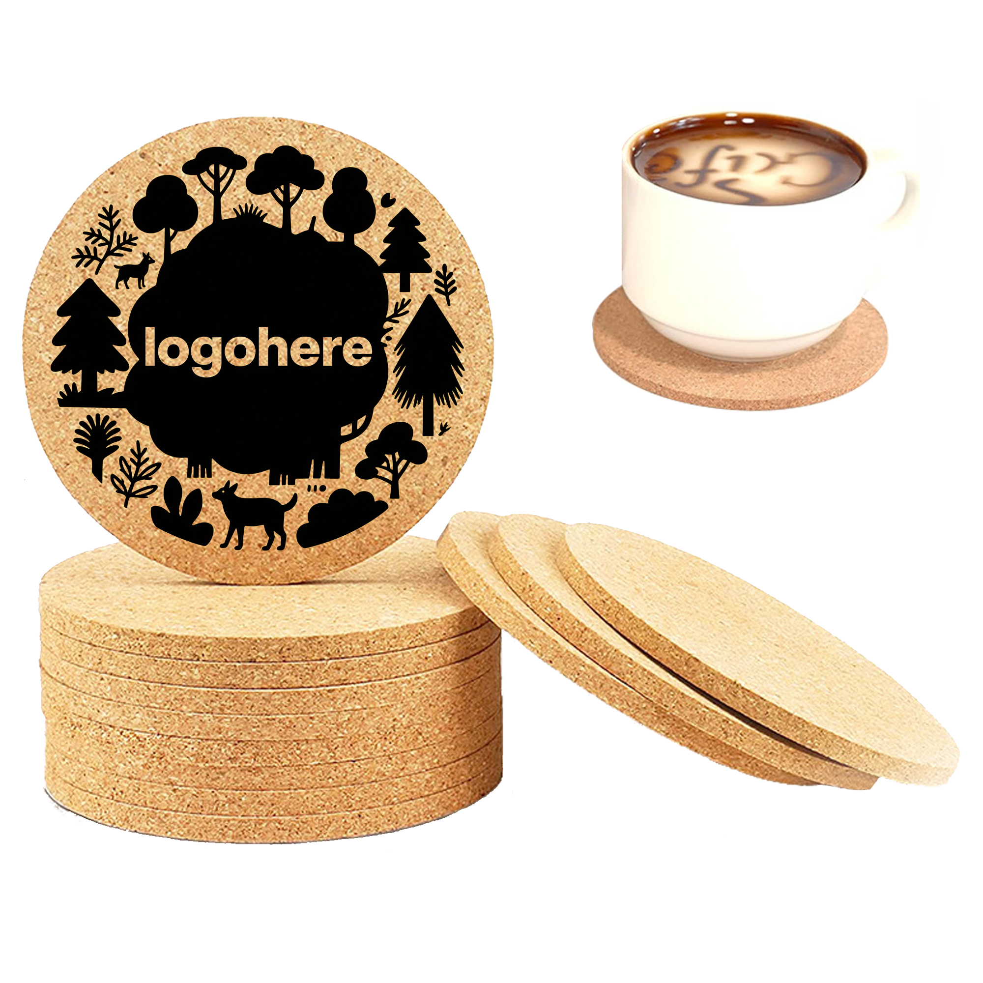 Eco Custom Printed Cork Drink Coaster 5