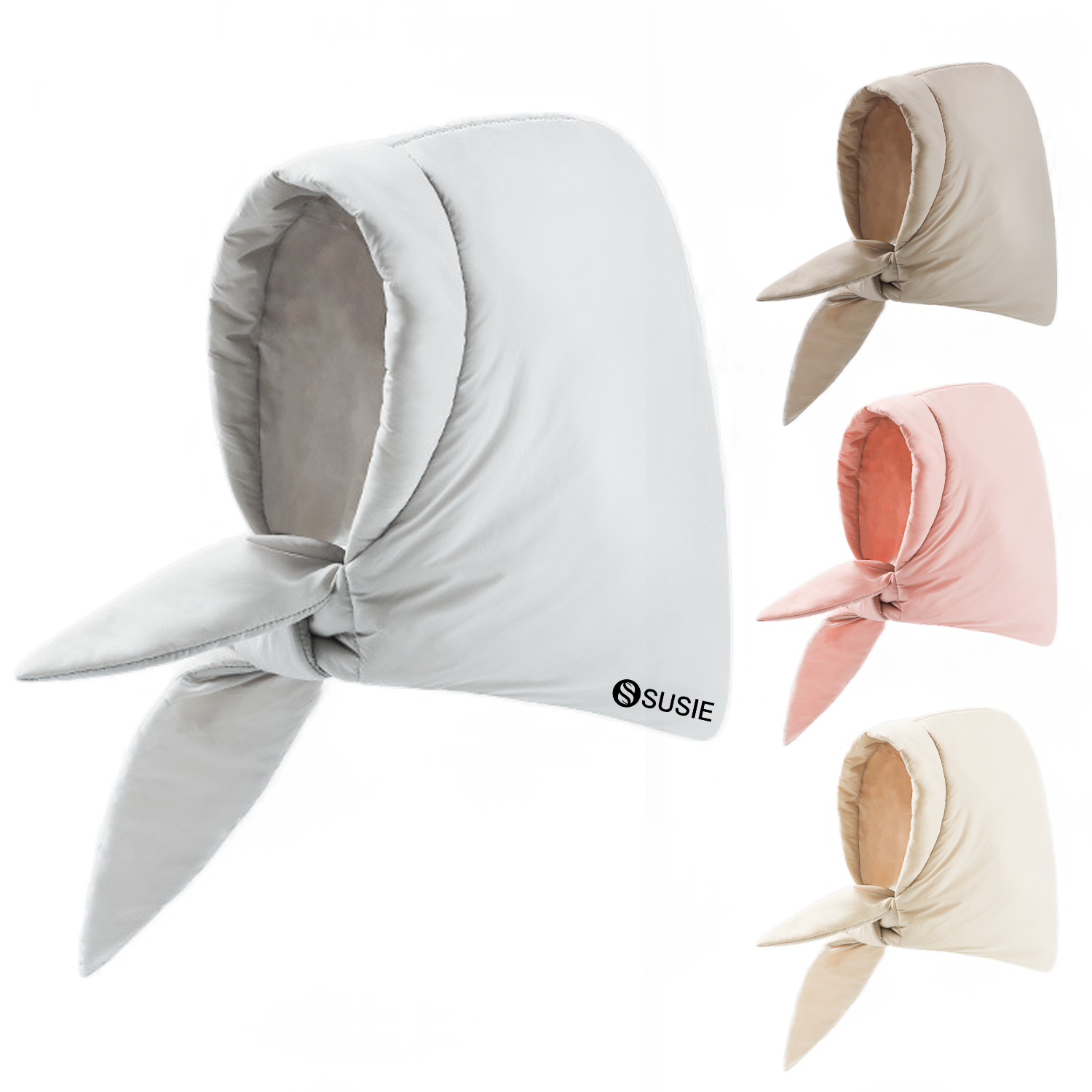 Winter Triangle Wrap Down Puffer Hat