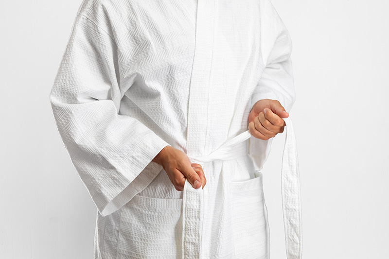 Waffle Weave Bath Robe 3
