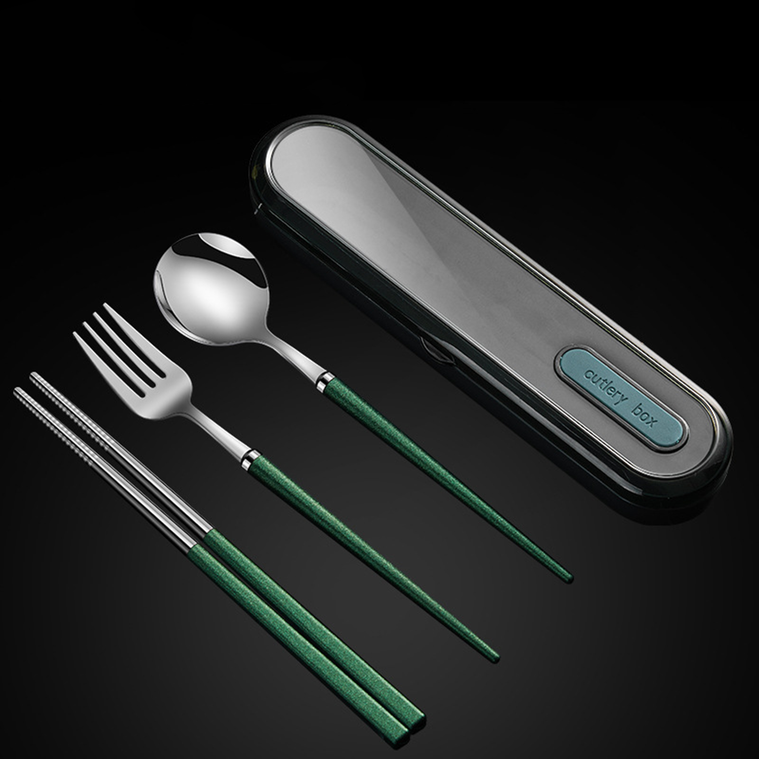 Chopsticks Fork Spoon Dinnerware Set with Box 5