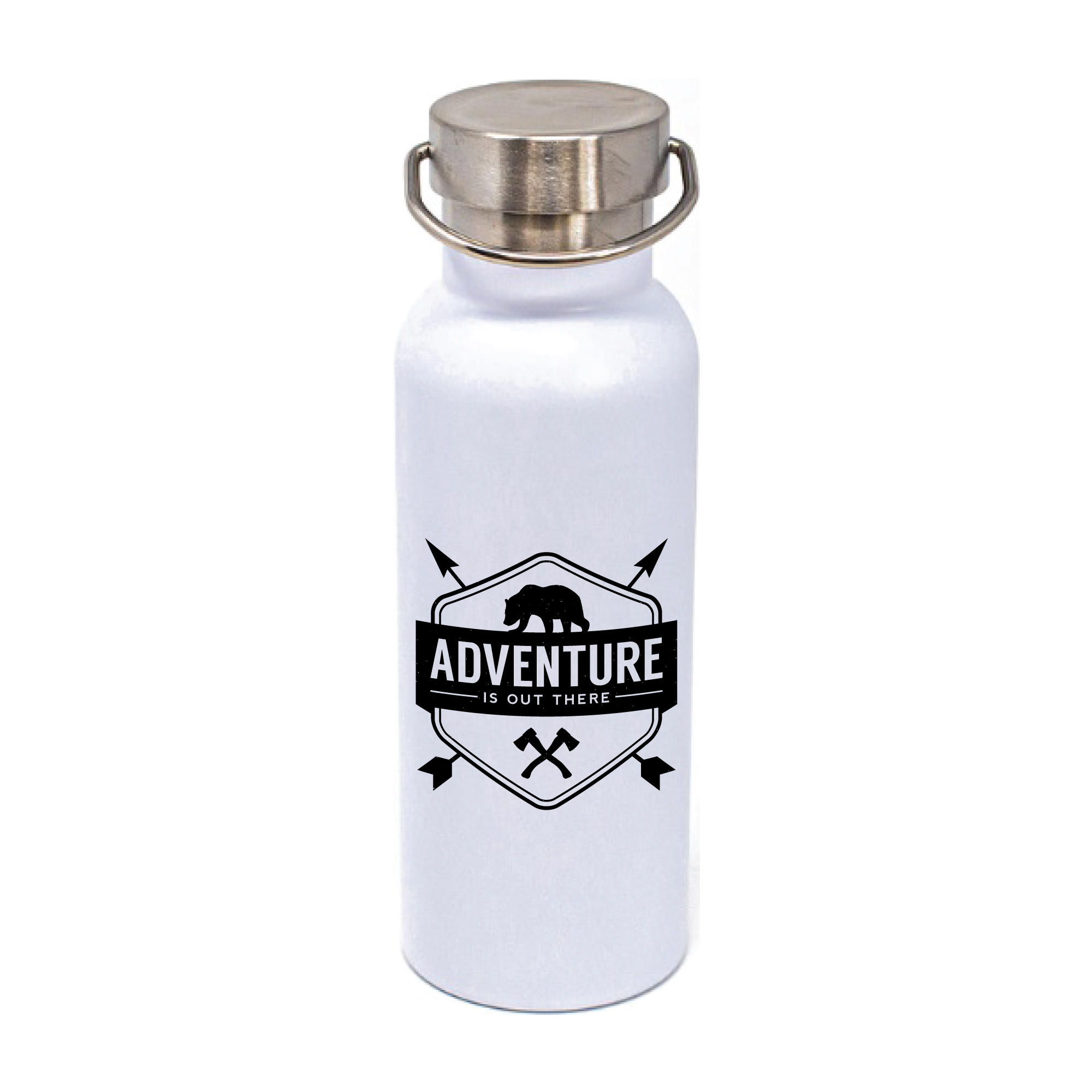 17 oz Matte White Stainless Steel Caribe Bottle