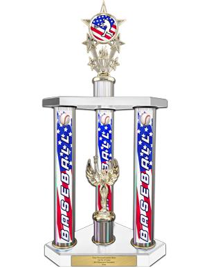 Trophy: 16" 3 post, TE 3x8 Wood Base(co 2