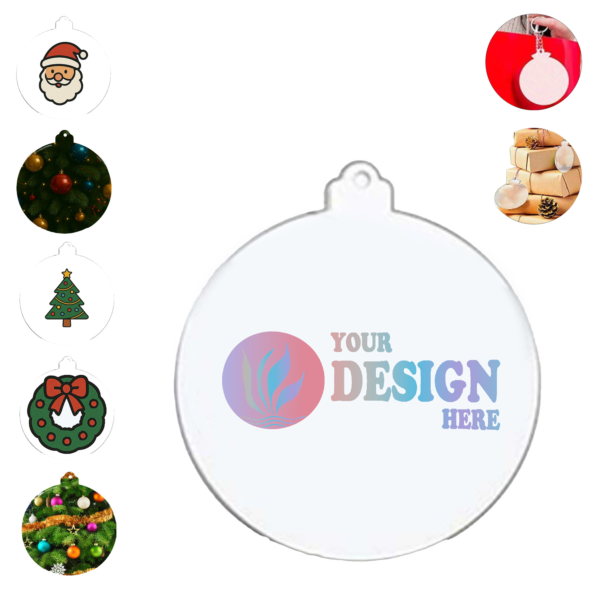 Clear Acrylic Christmas Ornament 2