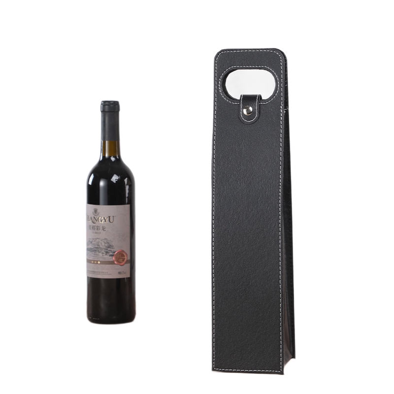Resuable Leather Wine Tote Bag 8
