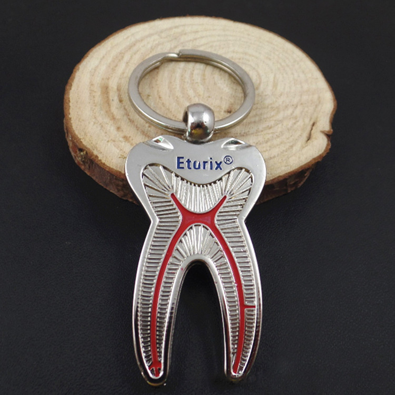 Creative Tooth Shape Metal Key Ring 8