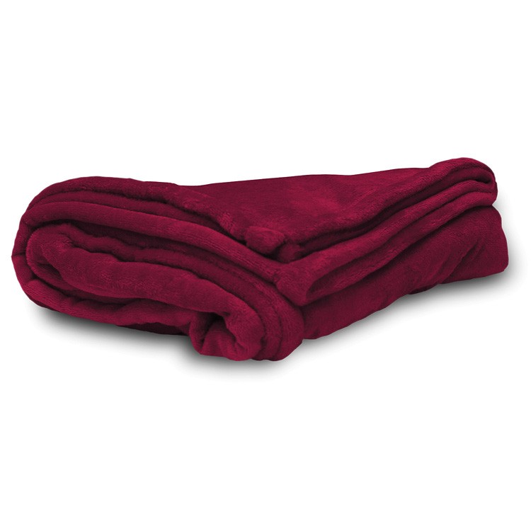 Maroon Micro Fleece Throw Blanket 1
