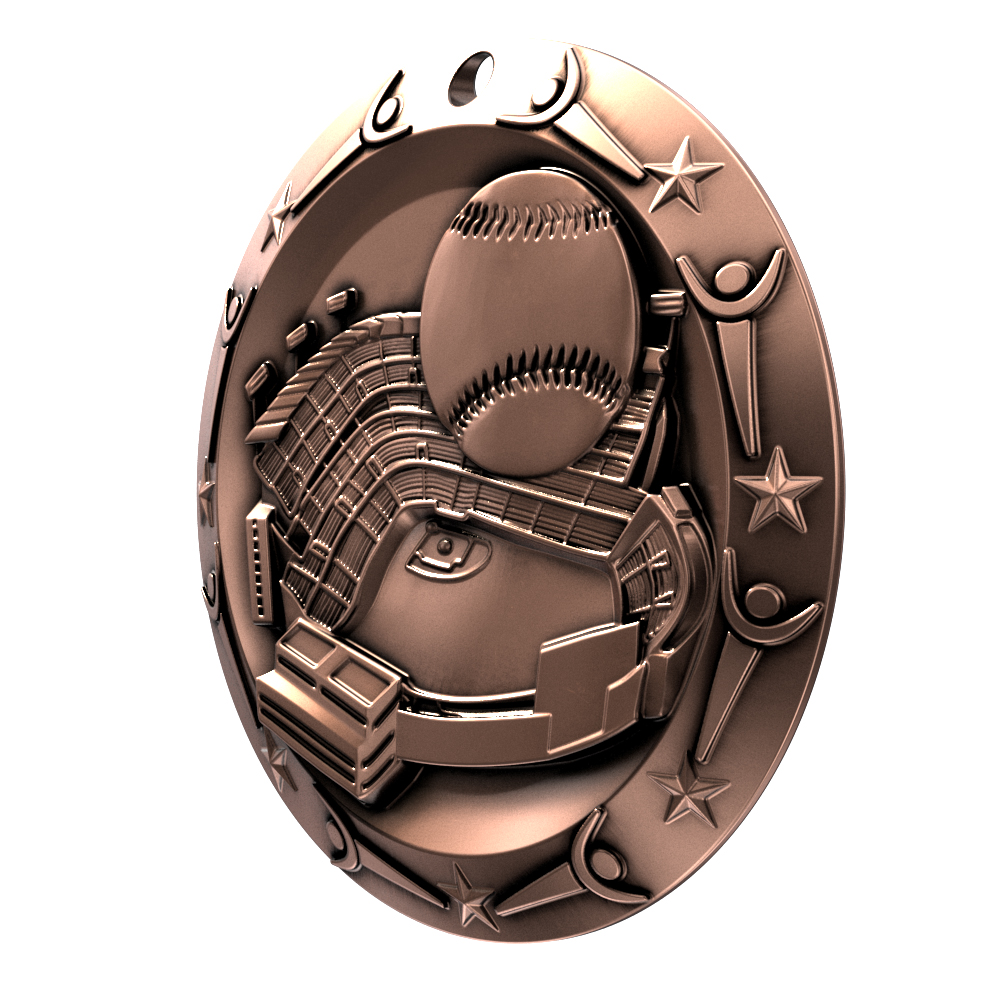 Baseball World Class Medallion (3") 8
