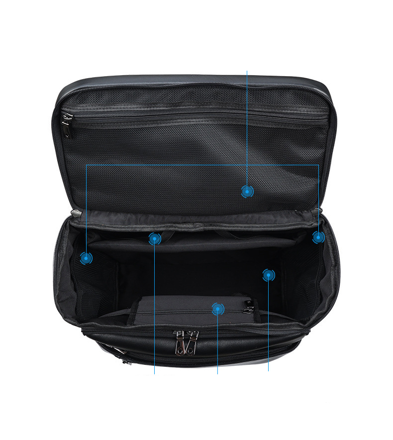 Leather Backpack Casual Travel Daypack with Shoe Compartment 6