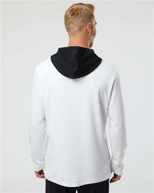 Men's Textured Mixed Media Midweight Hooded Sweatshirt - A530, custom hoodie or sweatshirt with logo imprint 5