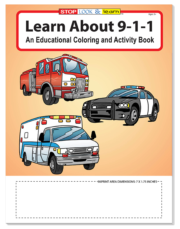COLORING BOOK - Learn About 911 Coloring & Activity Book 4