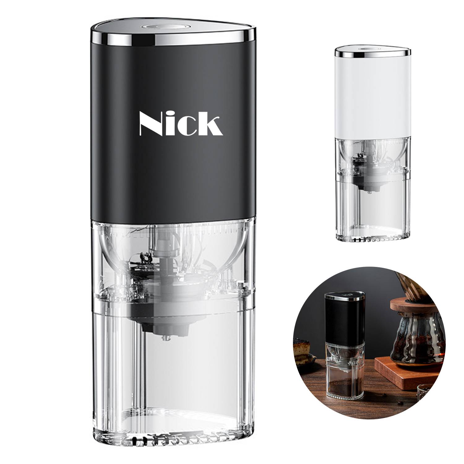 Electric Coffee Grinder Home Small Portable Rechargeable 2