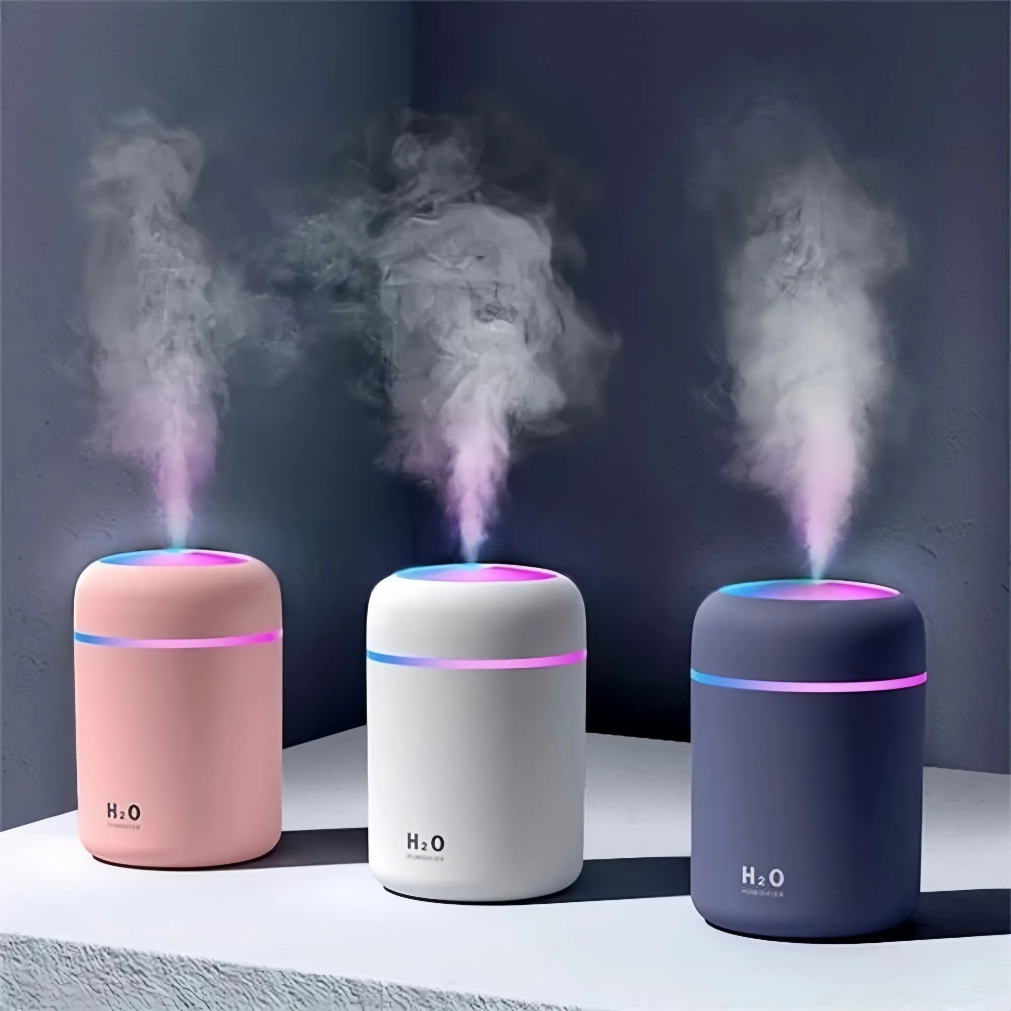 MOQ50 Colorful Humidifier Home Office Car Air Purifie 10oz 6