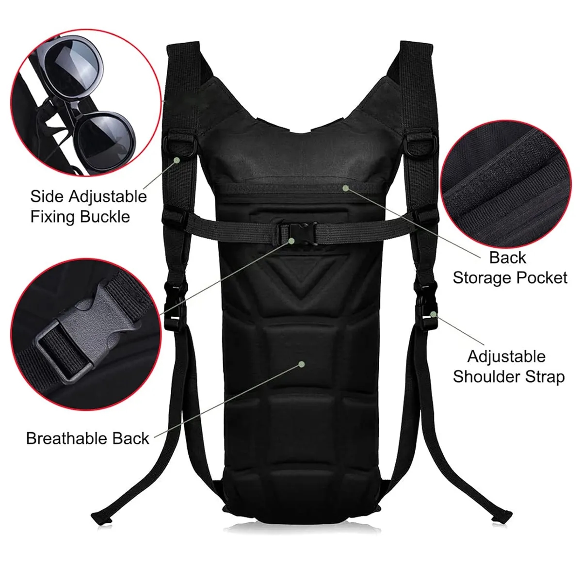 Tactical Molle Hydration Pack Backpack with 3L Water Bladder 4