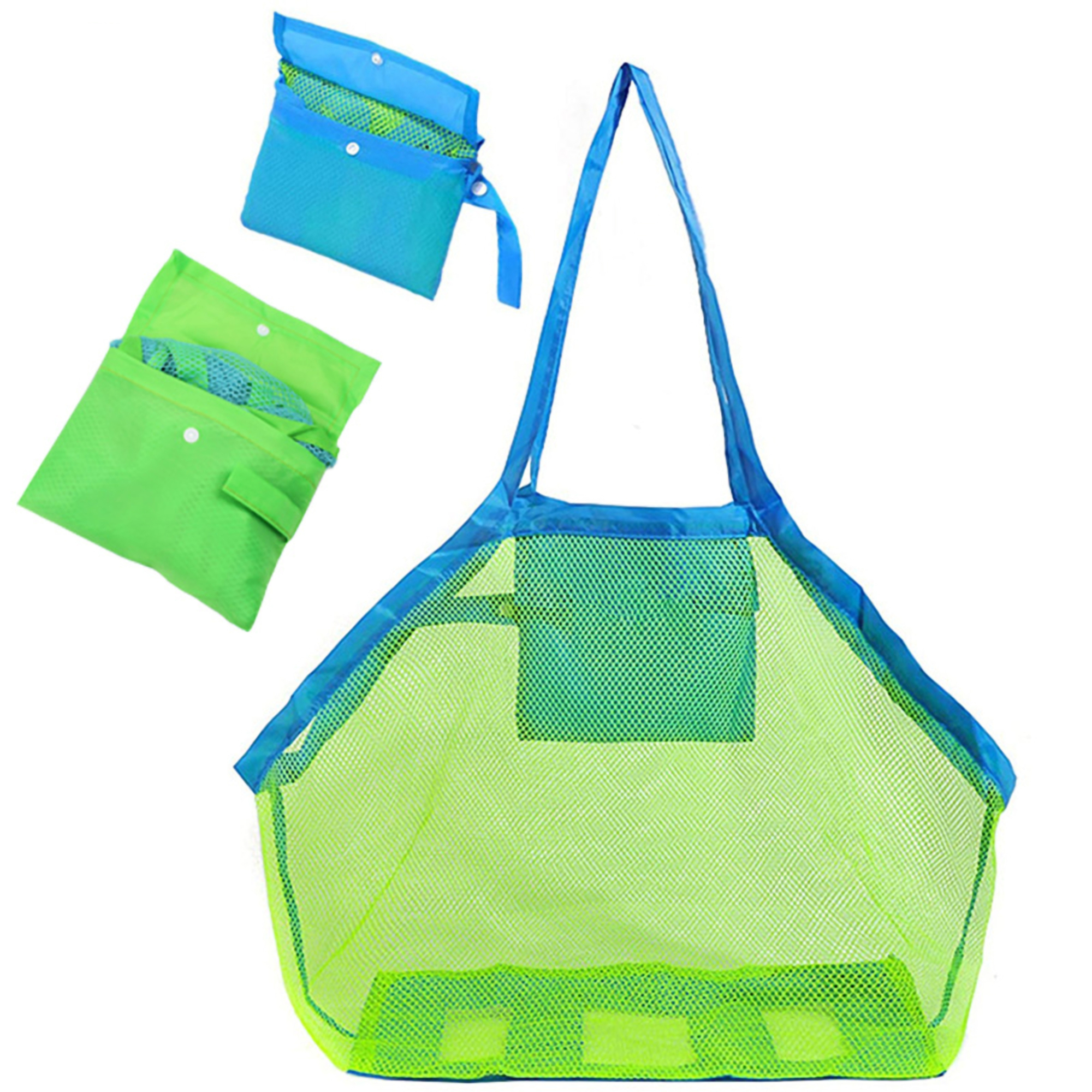 Kids' Lightweight Foldable Mesh Beach Tote 2