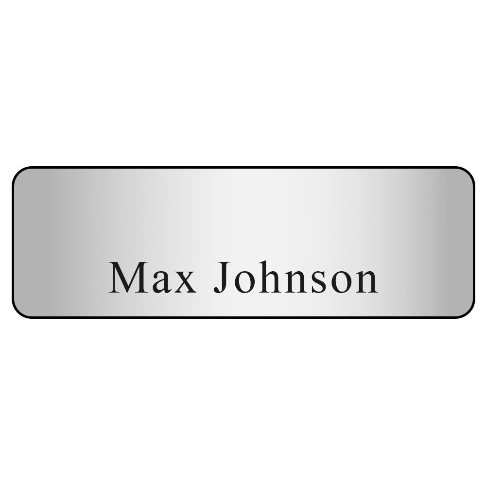 Hollywood Plastic Name Badge (Standard Size 1" x 3") 3