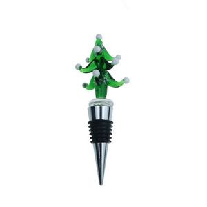 Festive Green Christmas Tree Wine Cork Bottle Stopper 5