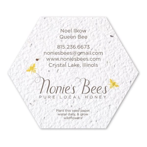 Seed Paper Coaster 3.35x3.9" hexagon