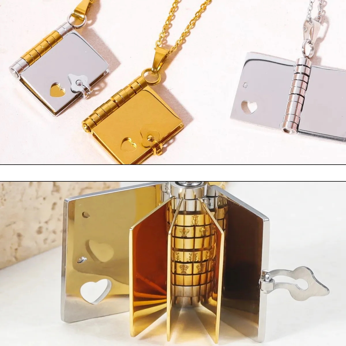 Custom Envelope Necklace-Personalized Locket Necklace for Women - LOVE Envelope Locket Necklace 5