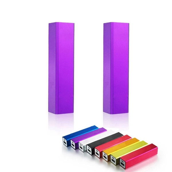 Portable Rectangular Lipstick Power Bank 2600 mAh 5