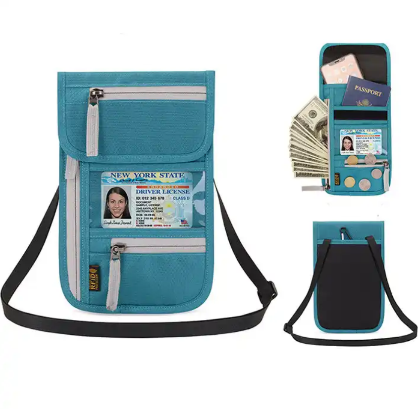 Travel RFID Passport ID Purse / Crossbody Bag 2