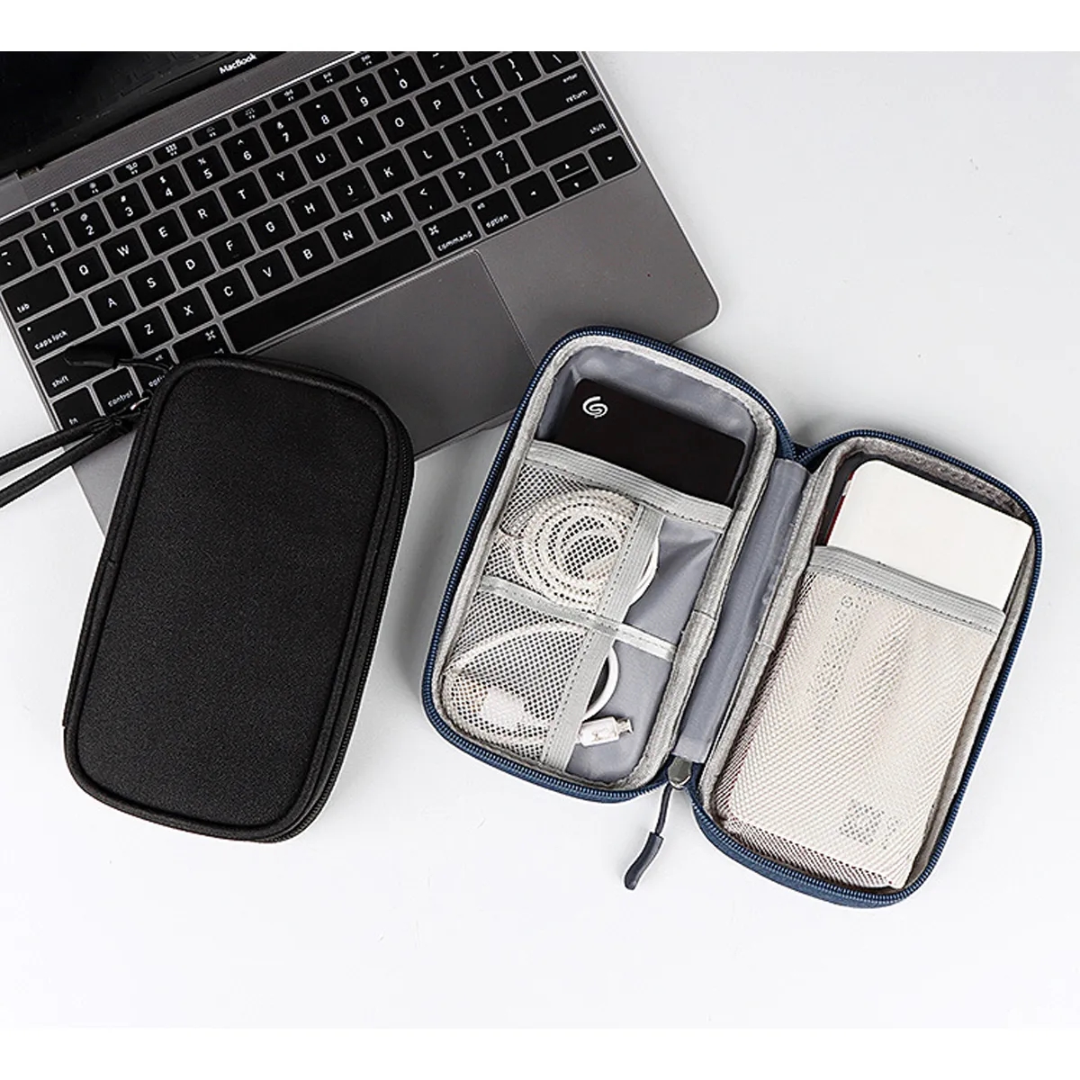 Electronics Travel Case Charger Cable Storage Bag 8