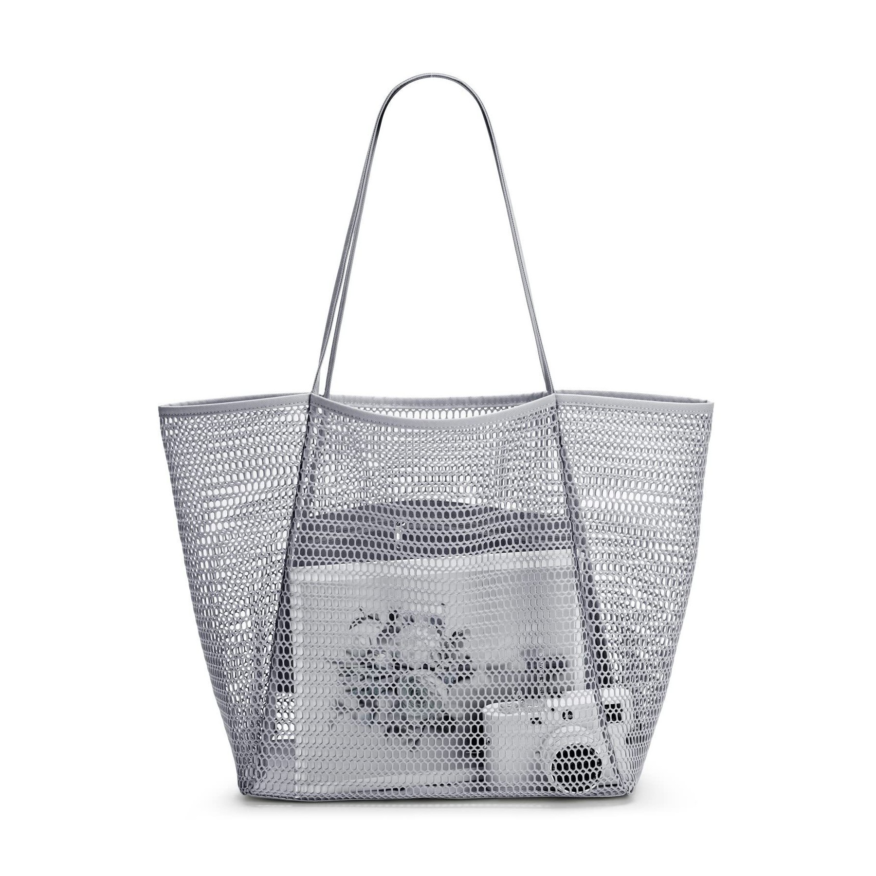 Mesh Beach Tote Women Shoulder Handbag 1