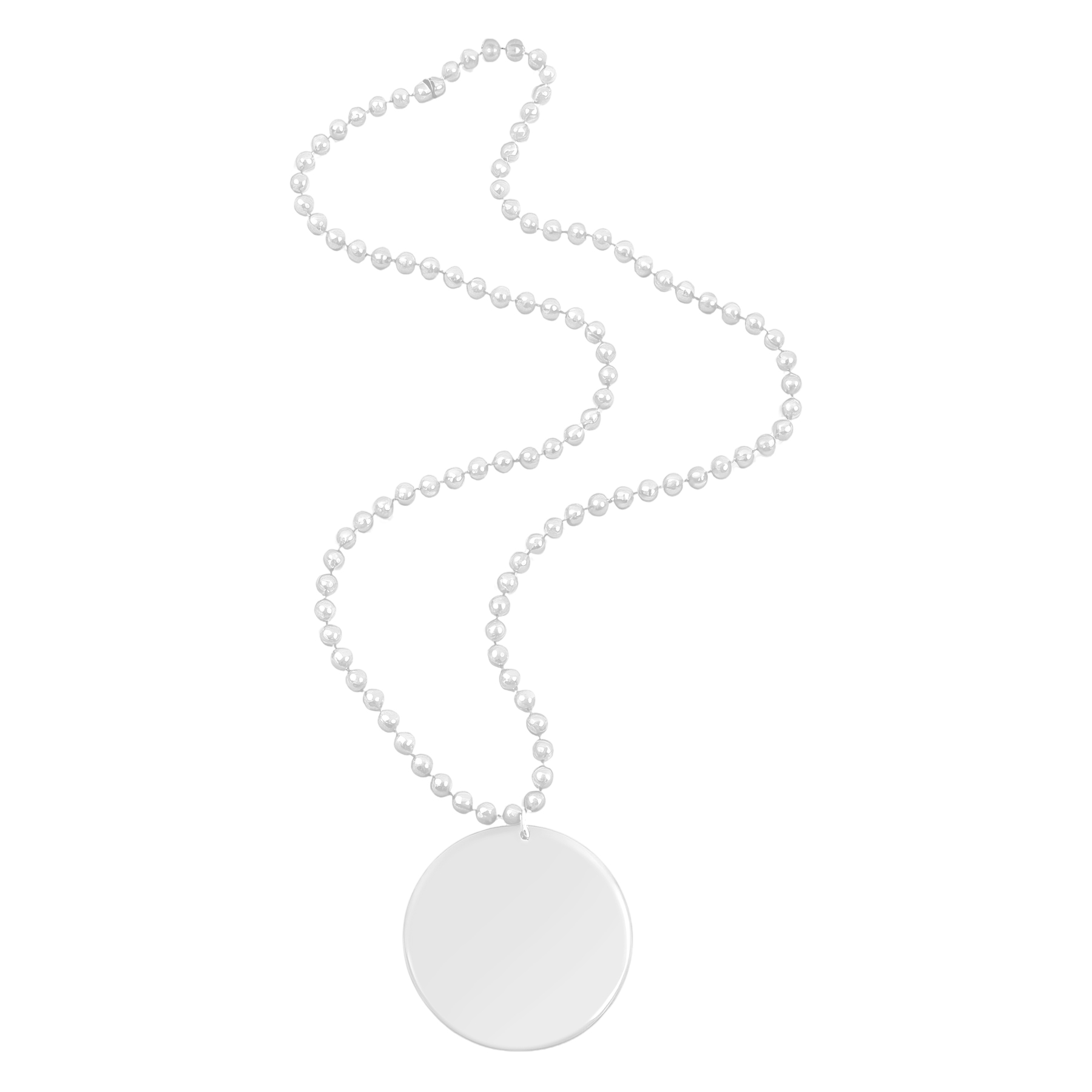 2 1/2'' Plastic Medallion Beads Necklace 4