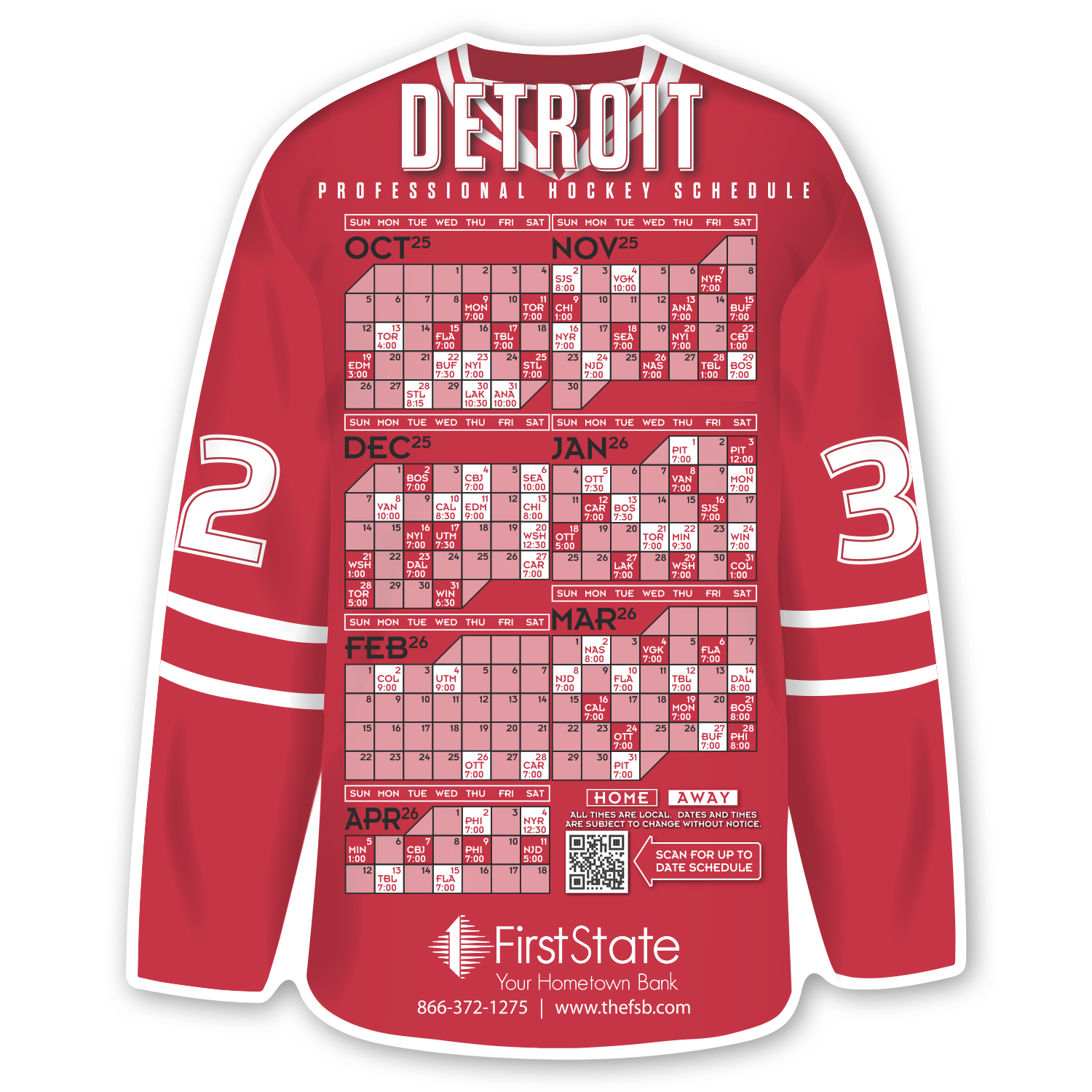 Hockey Jersey Schedule