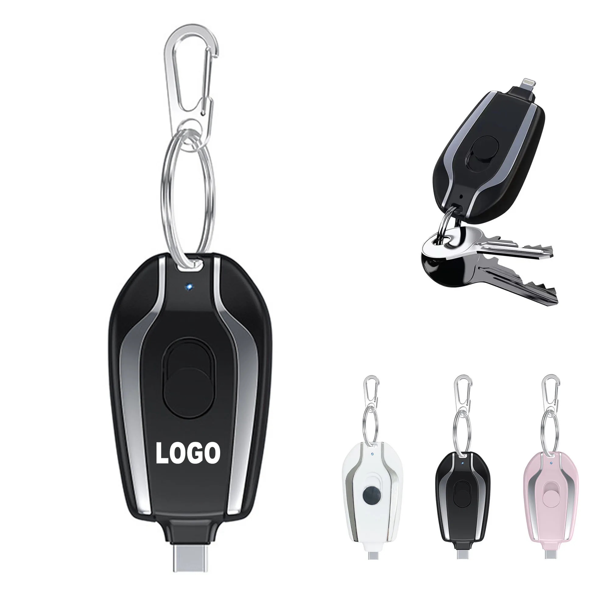 1500mAh Mini Emergency Keychain Power Bank 2