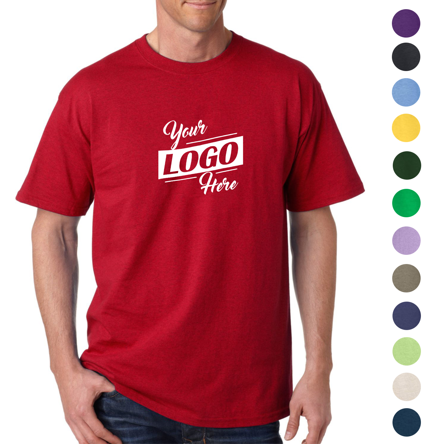 Gildan 6.1 oz 100% Preshrunk Cotton T-shirt w/ Custom Imprint 2