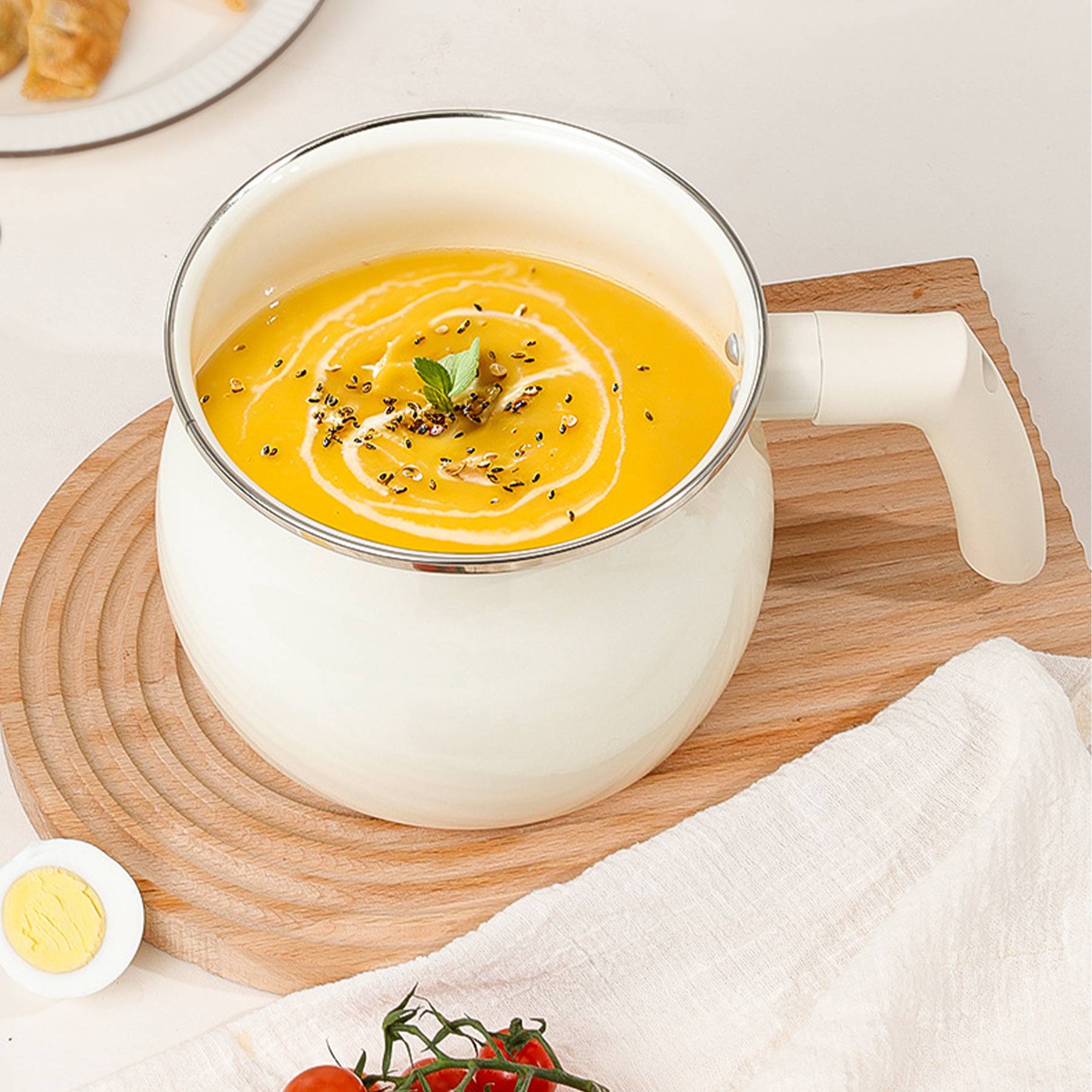 Stainless Steel Instant noodle pot with lid 4