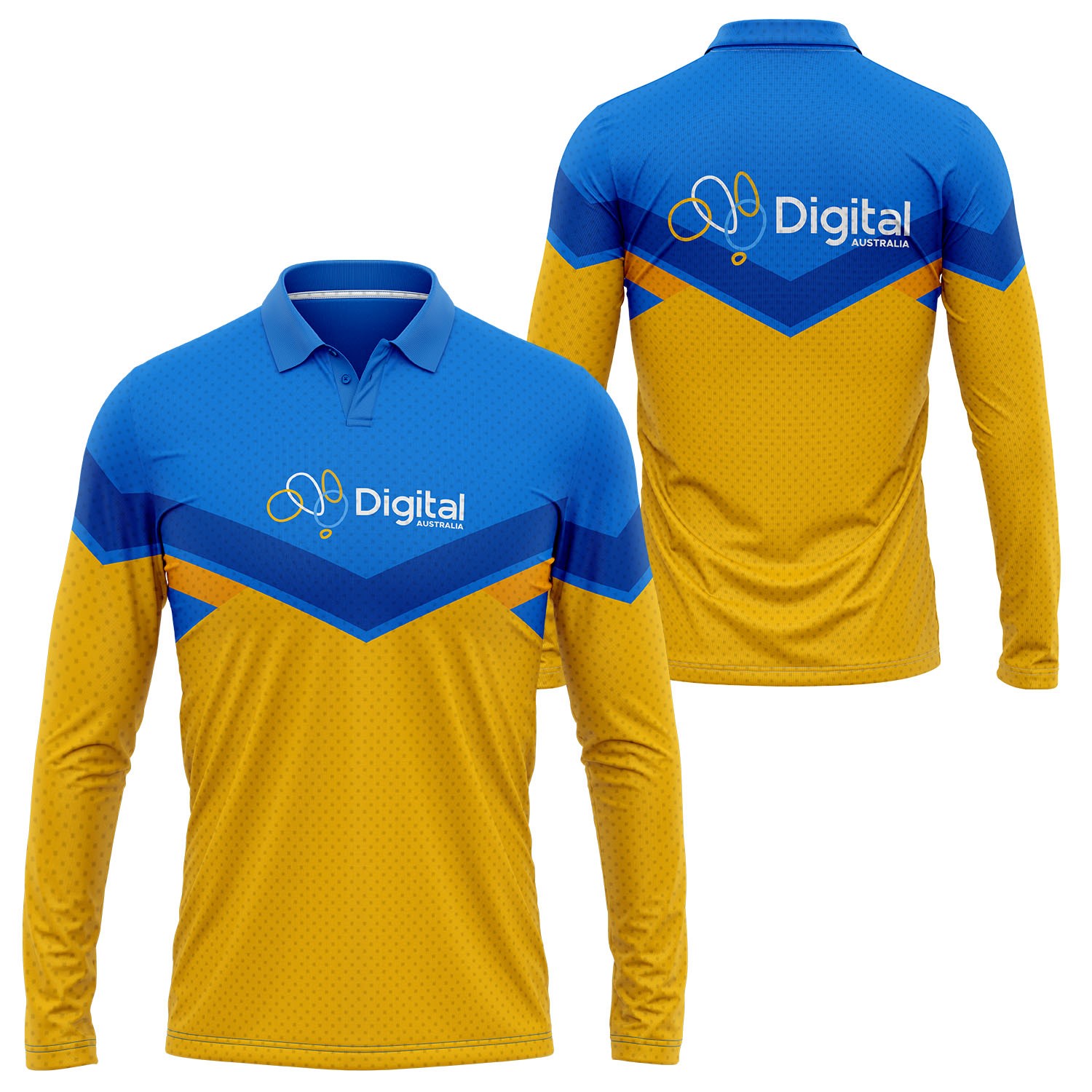 Unisex 160 GSM Birdseye Mesh Performance Long Sleeve Polo shirts 4