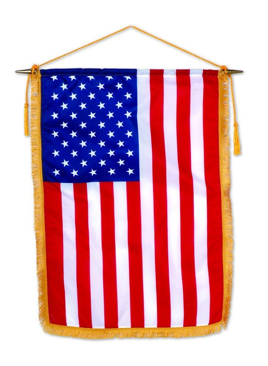 U.S. Classroom Banner - 16" x 24" - No Fringe - 24" Staff 1