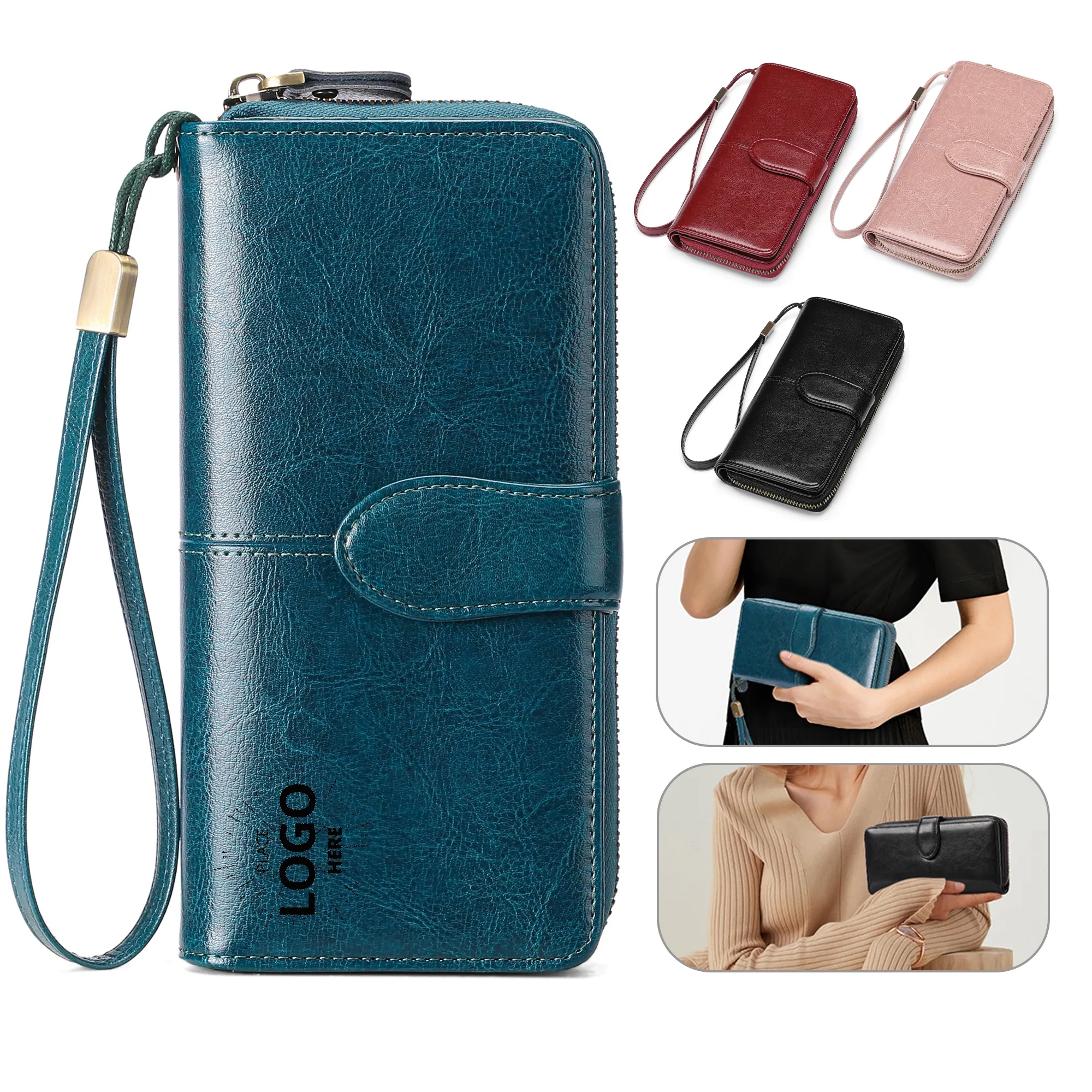 Women's Leather Clutch Bag Wallet 3