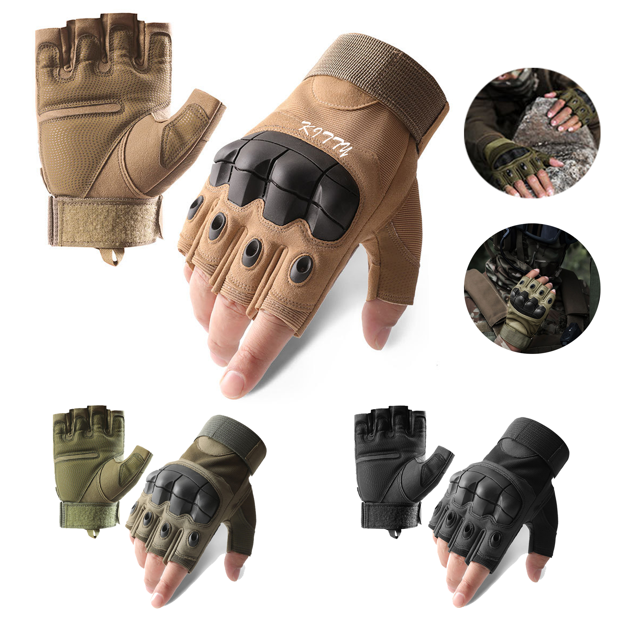 Non-slip Wear-resistant Half-finger Tactical Gloves