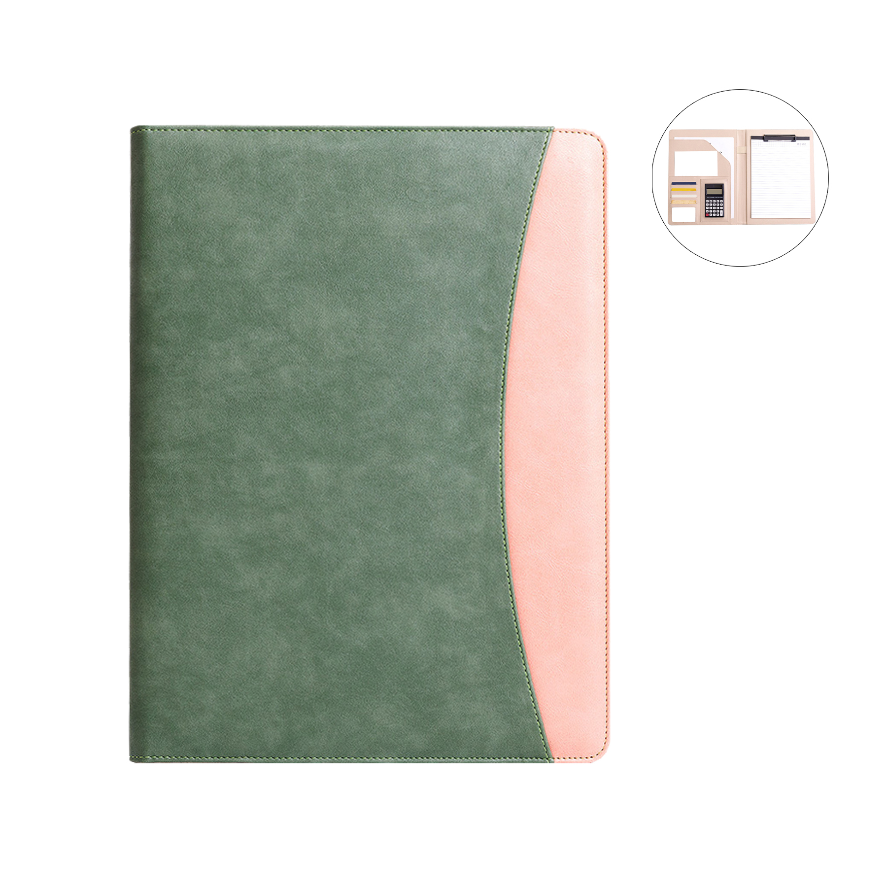 Multifunctional A4 Leather Folder With Calculator And NotePad (25 Page) 2